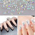 New 1000pcs bag Glitter White AB Nail Art Rhinestones 3d Tiny Crystal DIY Beauty Nail Accessories