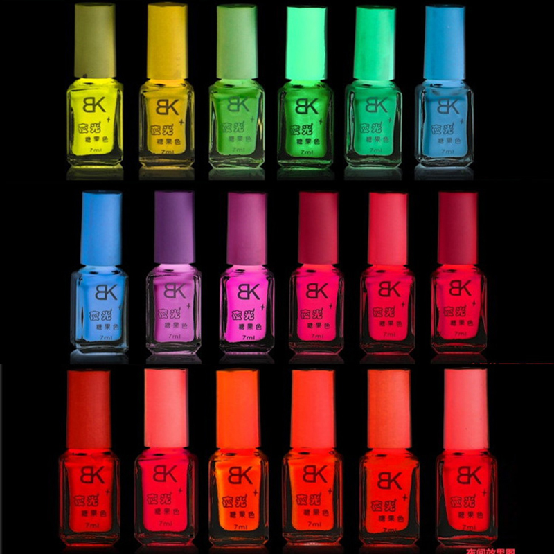 20 Colors/lot Candy Color Nail Polish Set Fluorescent Neon Luminous Nail Varnish Excellent Nail Gel Oil Nail Lacquer Makeup Tool