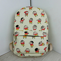 Lovely Shinnosuke Nohara Printed Canvas Backpack Primary School Bags Kids Large Capacity Cartoon Bags Children School