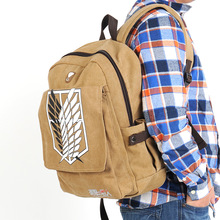 Brand Boys Shingeki no Kyojin Attack on Titan Japanese Cosplay Canvas Backpack Schoolbag Shoulder Bag Knapsack