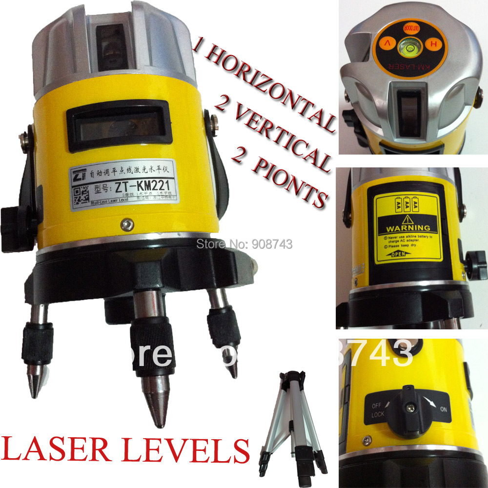 ZT KM221 Line Cross laser distance measure kit Laser Level Red 3 lines 2pionts Optical Instruments