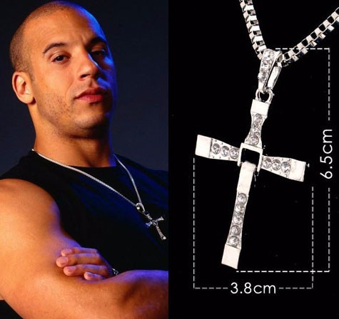 Fast-And-Furious-Mens-Necklace-Cross-Pendants-Rhinestone-Gold-Plated-Silver-Necklace-Fast-And-Furious-7