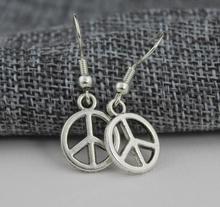 New fashion jewelry accessories vintag silver plated small peace dangle earring best gift for girl’s wholesale E217