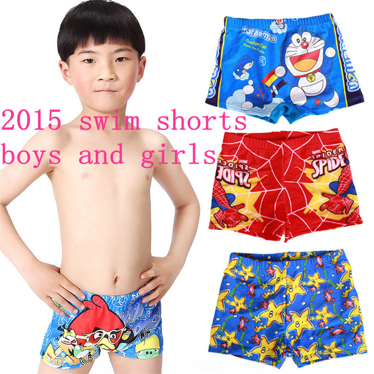 For 2-8Y Baby Boys Swimwear 2015 quality brand Kids Swimming Cartoon Children Swimsuit Summer Swim Trunks Child shorts F&L01