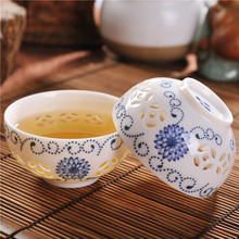 Drinkware Kung Fu Tea Sets Travel Tea Set High quality Ceramic Teapot Teacup Clear Mugs 3Pcs