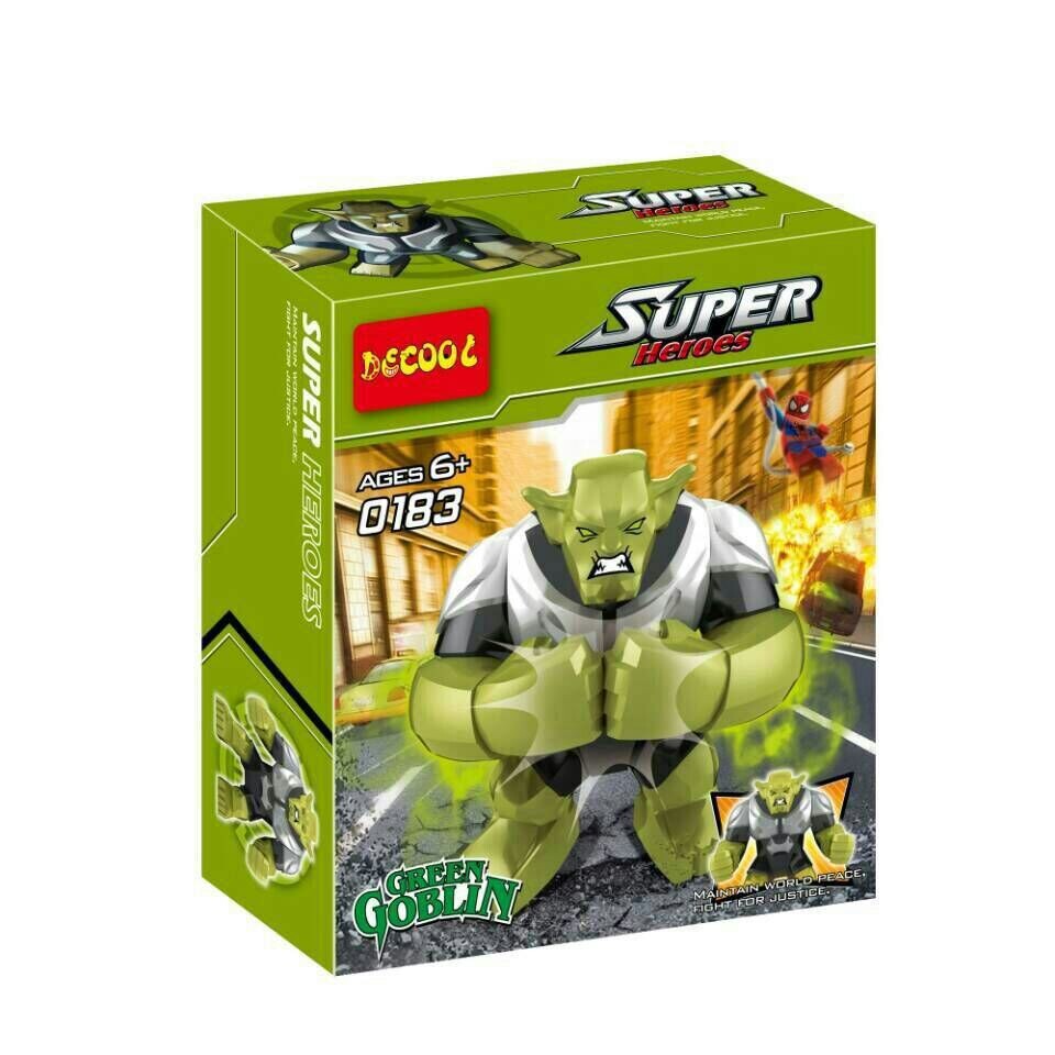 20Pcs Decool 0183 Building Blocks Super Heroes Minifigures Green Goblin Bricks Figures Toys for Children Compatible