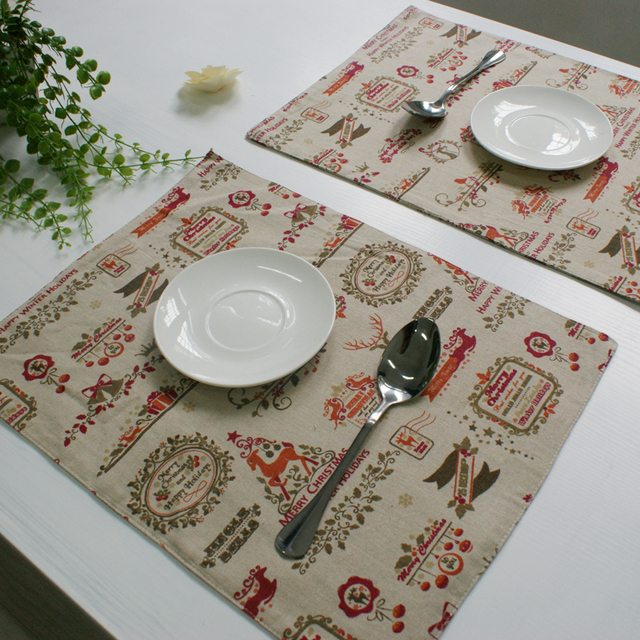 4pcslot christmas placemat dining table mat kitchen placemats for table decoration accessories linen material - Kitchen Table Mats 4pcslot christmas placemat dining table mat kitchen placemats for table decoration accessories linen material - Kitchen Table Mats