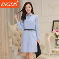 Korean Long Sleeve Denim Dress Women Fashion Clothing Spring Autumn Slim Mini Dress 2016 Casual Elegant