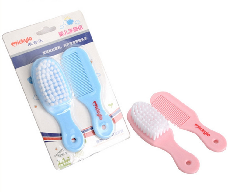 2PCS Solid Safe Baby Brushes & Combs Infant Teezer Hairbrush For Baby Hair Brush Set High Quality Baby Hair Care Hair Comb Baby (4)