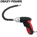 CRAZY POWER 4 8V Rechargeable Electric Screwdriver Cordless Sleeve Cordless Drill Electric Drill With Flexible Shaft