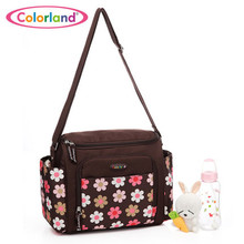 Large capacity flower printing waterproof Nappy bag maternity Nursing baby bag Mothers insulating shoulder bag CB205