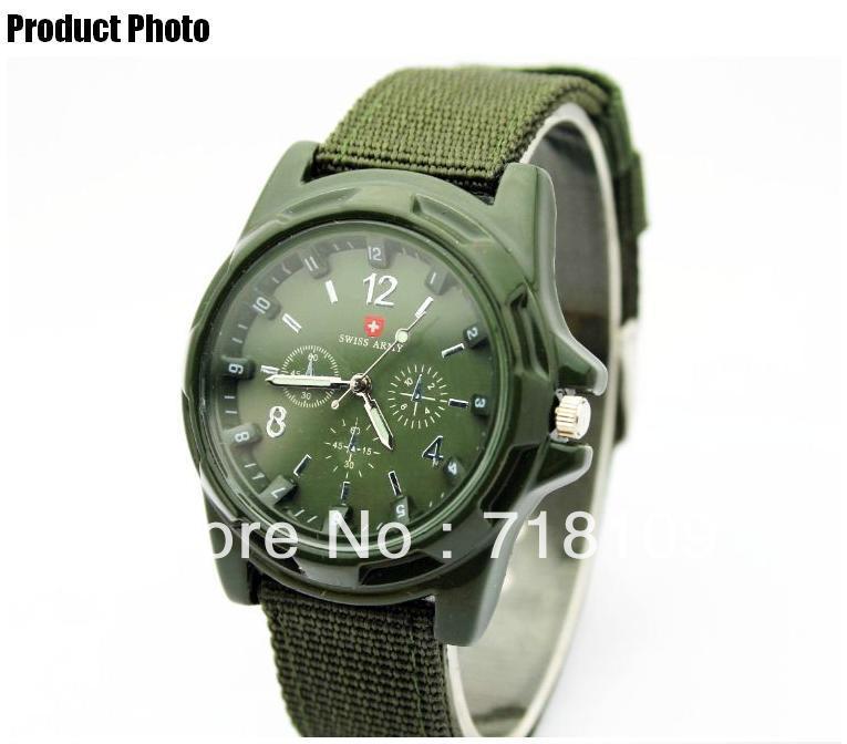 HOT sale 2015 new Luxury Analog TRENDY SPORT MILITARY STYLE WRIST WATCH men 4 colors Nylon