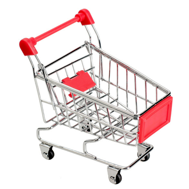 Мини Супермаркет Handcart Торговый Утилита Корзина Режим Хранения Смешно, Складывая Корзина С Колесами 11 см * 8 см * 11.5 см