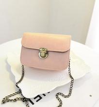 Small PU chain bag woman messenger bag candy fashion girl sweet bag