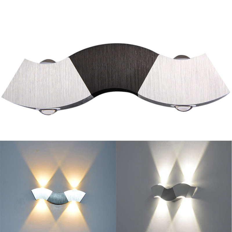 New Modern Simple 3W 3LED Sconce Wall Light Up/Down Spot Lamp Hotel Hallway Porch Lighting Warm White Light Free Shipping