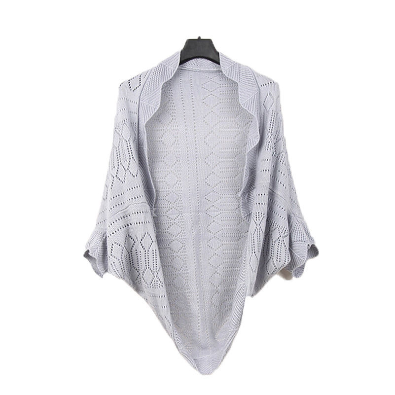 2015 summer cutout chiffon lace crochet batwing sleeve waistcoat cardigan loose sweater female thin cardigan for