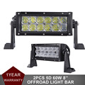 2PCS 60W 8 5D LED Work Light Spot Flood Driving Worklamp 12V 24V Car Vehicle ATV