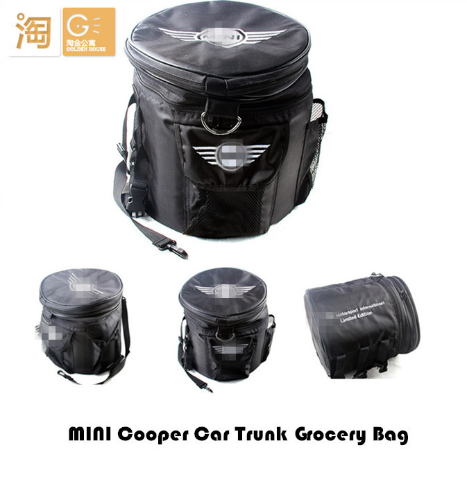 MINI cooper R55 R56 R60 R61 F55 F56 Car trunk organizer grocery bag storage box, waterproof Oxford Fabric