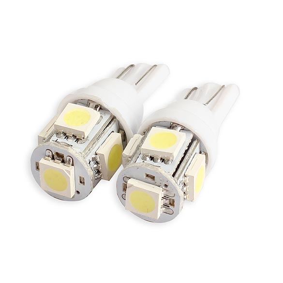 20PCS T10 5050 5SMD LED White Light Car Side Wedge Tail Light Lamp Bright E2shopping