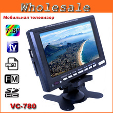 2014 Consumer Electronics Car Monitor Mini Television Portable 7.8 inch TFT LCD Color TV With Wide View Angle Support USB SD