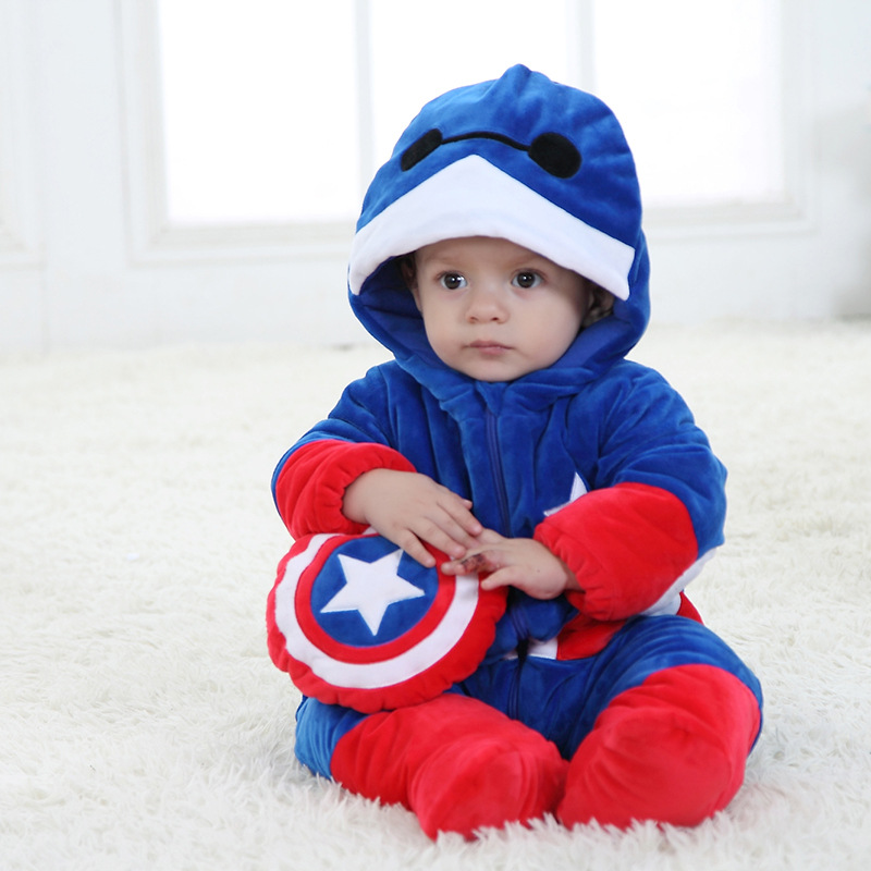Fleece Baby Romper Christmas Costume Winter Baby Boy Clothes Infant Girl Clothes Bebe Snowsuit Toddler Jumpsuit BCK107
