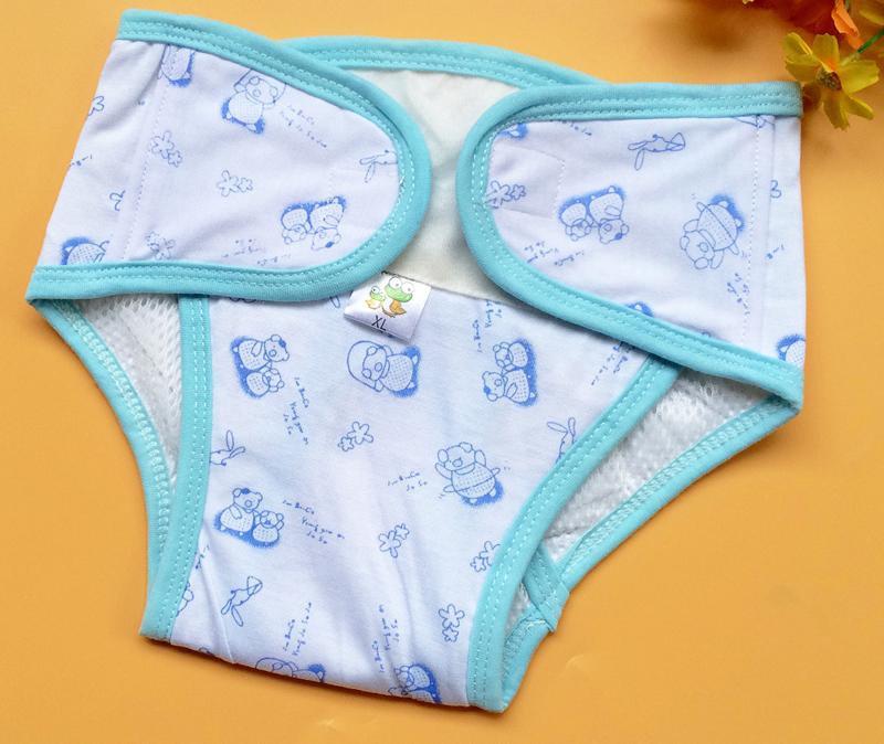 happy flute Baby cloth diaper 100% cotton reusable diaper cover adjustable baby pocket nappy baby urine Pants nappies 3 size