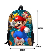 2015 Hot Sale Children s 3D Cartoon Backpack Cool Outdoor Super Mario School Backpack for Kids