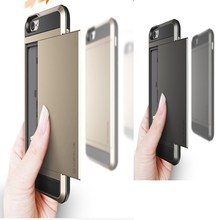 New Multifunction PC TPU Dual Layer Wallet Card Holder Case Cover For iPhone6 Mobile Phone Accessories