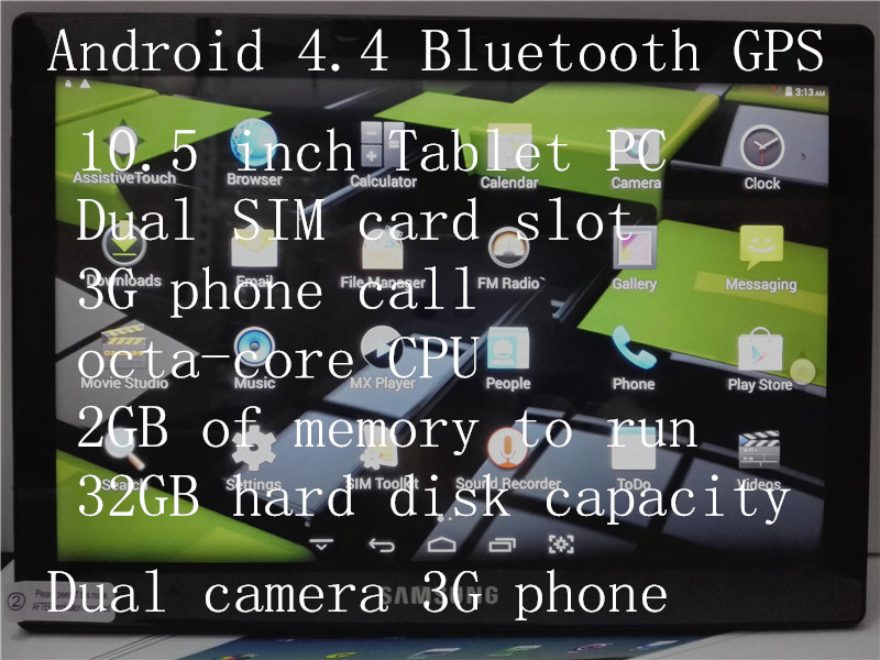 free Samsung 10 Octa Core 3G Tablet PC Call RAM 2G ROM 32G Dual SIM Card