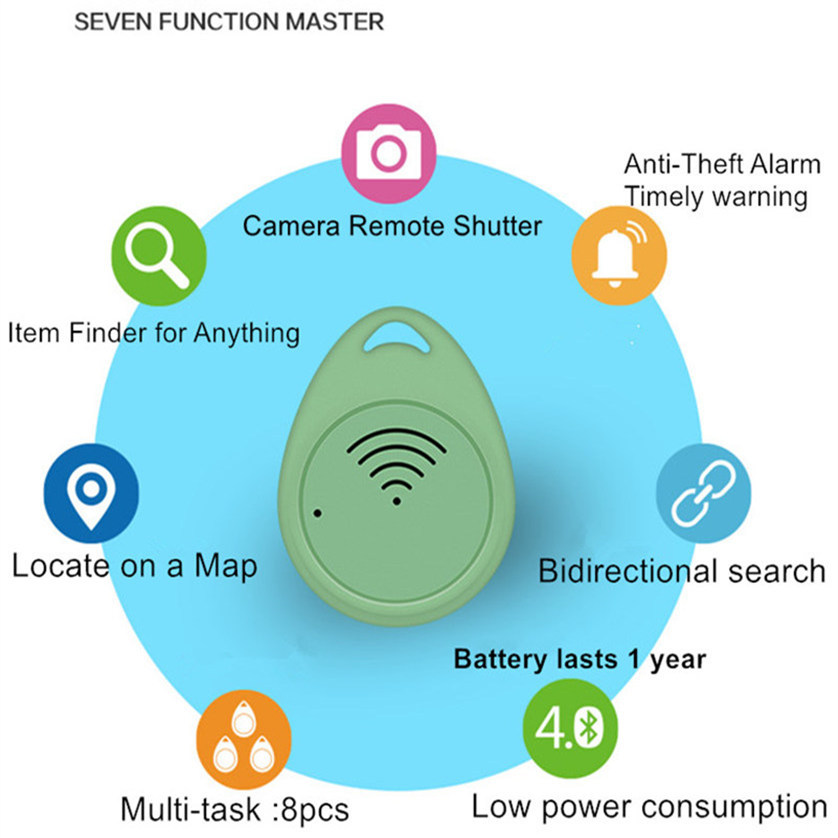 FS Remote Shutter & Smart Tag GPS Tracker Bluetooth Key Finder Locator Sensor Alarm Two-way Anti lost Wallet Pet Child Locator