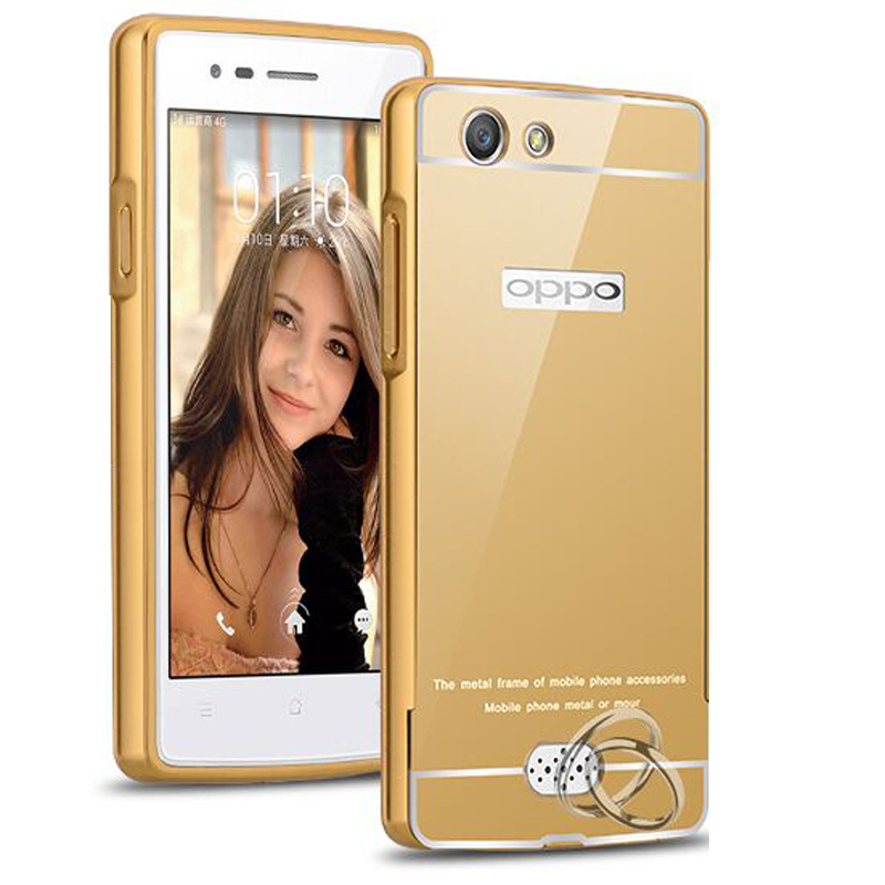 luxury for oppo neo 5 a31 a31t metal aluminum frame mirror acrylic back cover gold color luxury for oppo neo 5 a31 a31t metal aluminum frame mirror acrylic back cover gold color