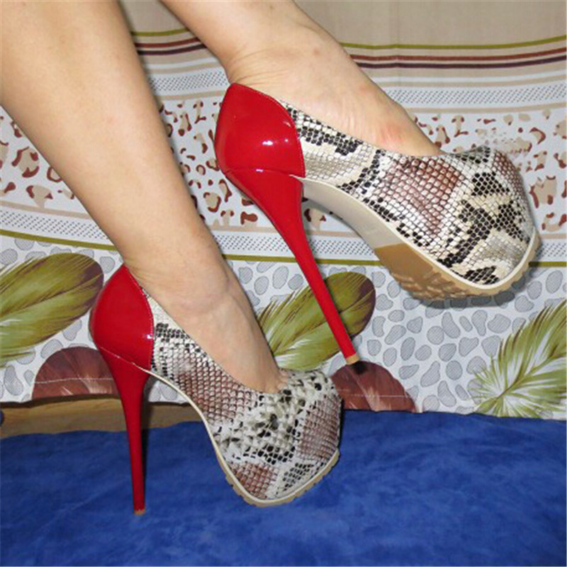 snakeskin red bottom heels