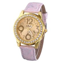 Yoner Relogio Feminino Luxury Brand Women Dress Watches PU Leather Stainless Steel Quartz Watch Diamonds