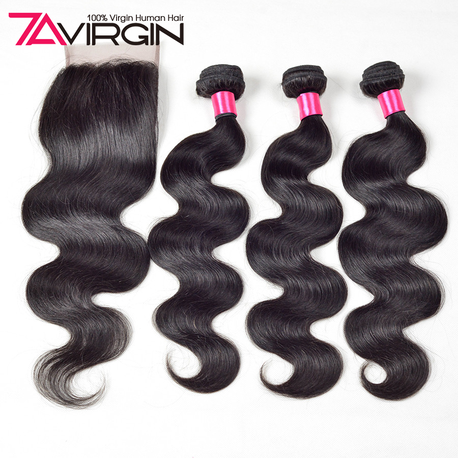 Malaysian Body Wave With Closure 4pcs/lot 6A Malaysian Virgin Hair Sale 100% Human Hair Malaysian Hair With Closure No Shedding
