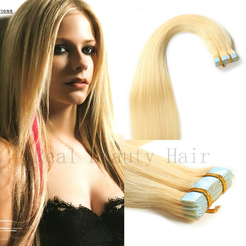 Straight Tape Human Hair Extension Brazilian Virgin Hair Tape In Human Hair Extensions 100% Human Hair Tape Hair Extensions