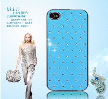 For iPhone 4S Mobile Phone Cases Fashion Crystal Diamond PU Leather Case For Apple iPhone 4S