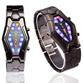 Yoner Latest Original Watch Design Lava Style Iron Samurai Black Bracelet LED Japanese Inspired Watch