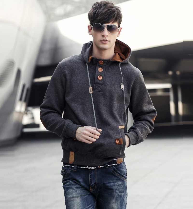 Hoodies Men 2015 Winter Solid Male Sweatshirt Teenage Casual Cardigan Hoody Autumn Winter Coat Slim Cotton Sweatshirt Men (18)