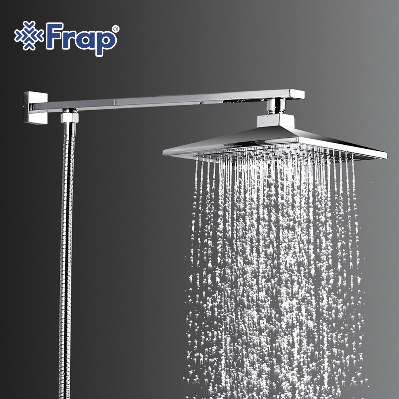 Buy 220*190mm stainless steel shower head with arm top water saving Overhead