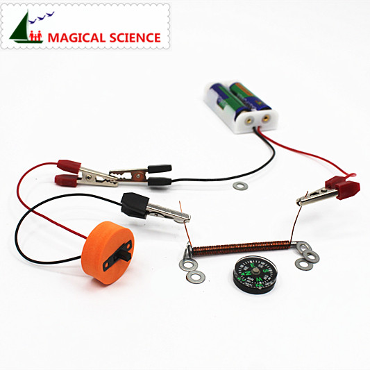 Fun Physics Experiment Homemade Electromagnet Diy Materials Current Magnetic Kit 