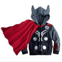 2016 Fashion And High Quality Boys Kids The Avengers Coustome Hoodie Jacket 90 125cm For Winter