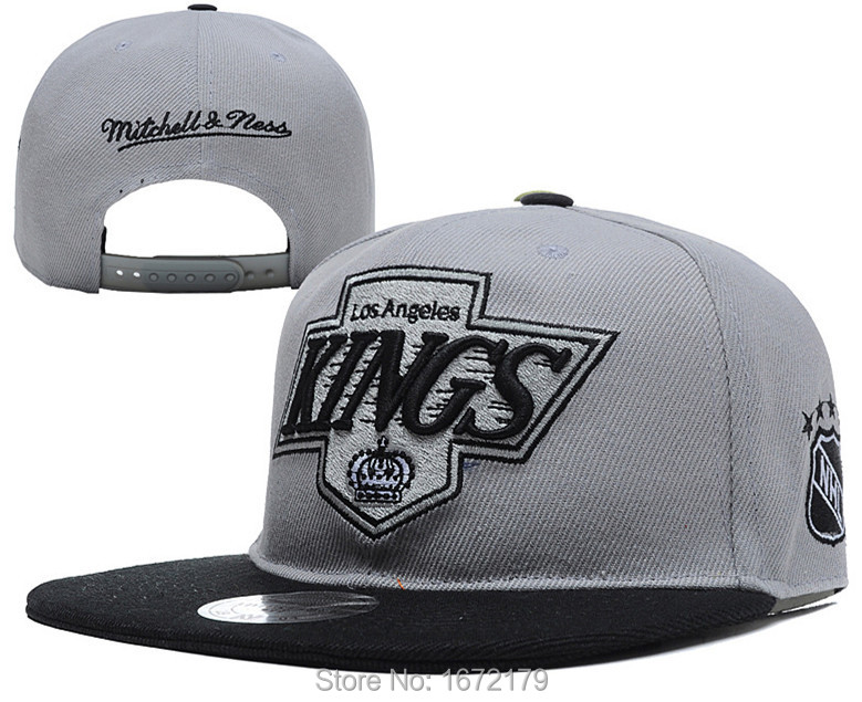 vintage los angeles kings gray black snapback cap