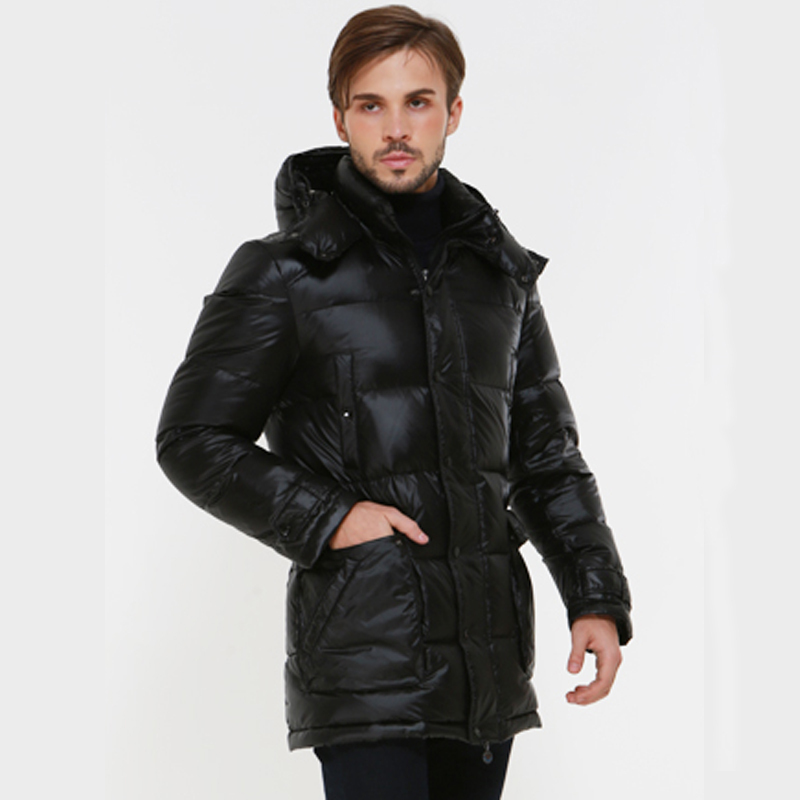 Snowka Fashion Down Jacket Men Winter 2015 Long Hood Famous Brand 90 White Duck Down Jacket