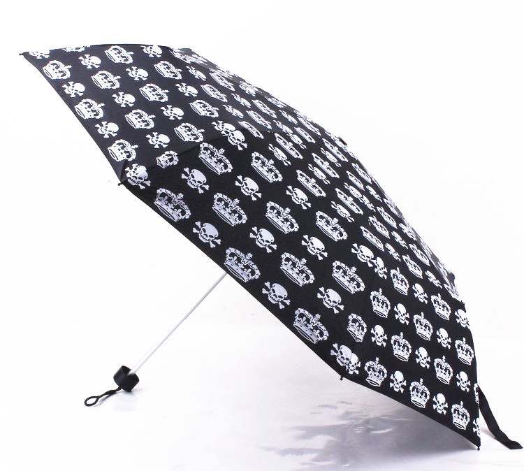 2016 new crown female anti UV umbrella sombrinha sun umbrella rain sombrilla parasol cool skull man women folded umbrellas
