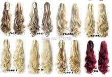 Free shipping 22″ 55CM Synthetic Long Lady Wowen Curly Wavy Claw Clip Ponytail Pony Tail Hair Extension