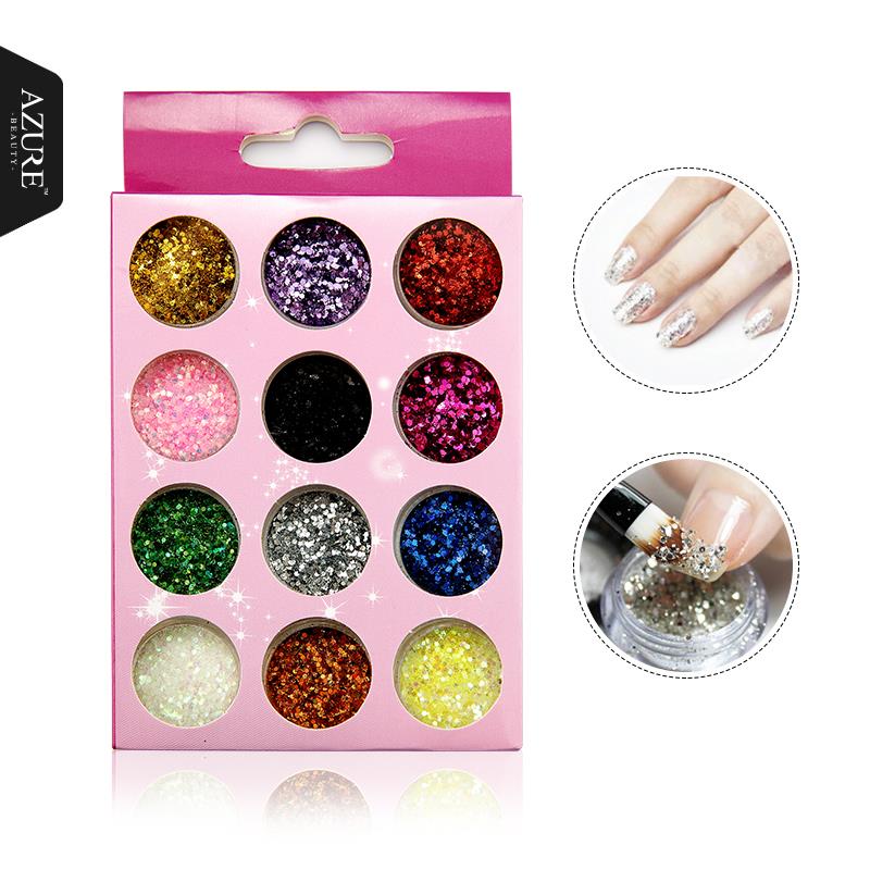 Nail Art Decorations Acrylic Glitters Powders For UV Nail Gel Polish Nail Tips Beauty Accessories.