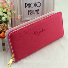 1 PC Women Lady Girls Fashion Long Wallet Zip Around Case Purse Cards Faux Leather Free