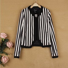 New No Buckle Women Slim Striped Blazer Suit Women’s Casual Long-sleeved Blazers Jacket Fashion blaser feminino JY-626