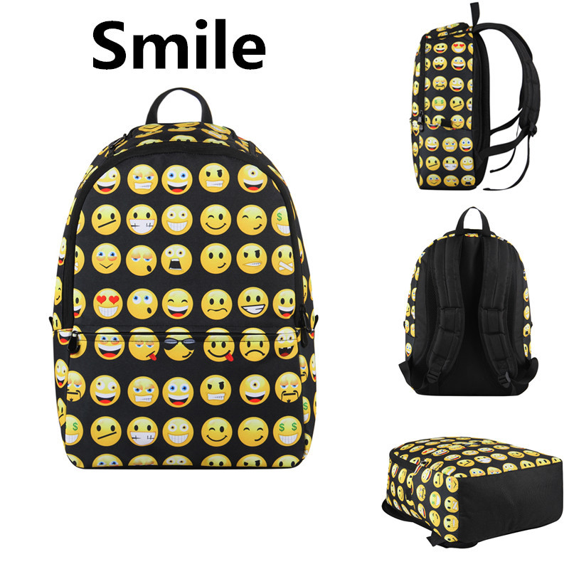 mochila-moda-sonrisa-bolsa-casual-bolsos-de-escuela-para-adolescentes ...