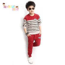 New Autumn Spring Children Clothing Sets Long Sleeve Striped Baby boy’s Suits Shirts And Trousers roupas infantis menino